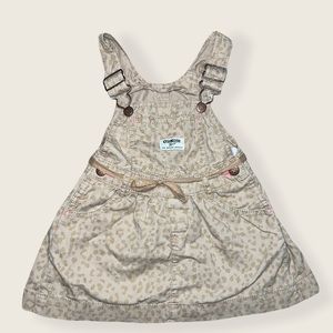 OshKosh B’gosh Overall Cheetah Dress For Toddlers Size 24M